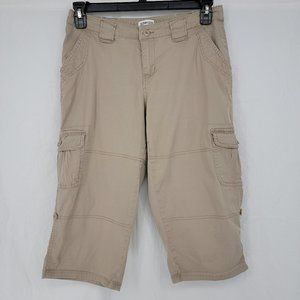 St. John's Bay Clam Digger Cargo Pants Tan Women's Petite 10P